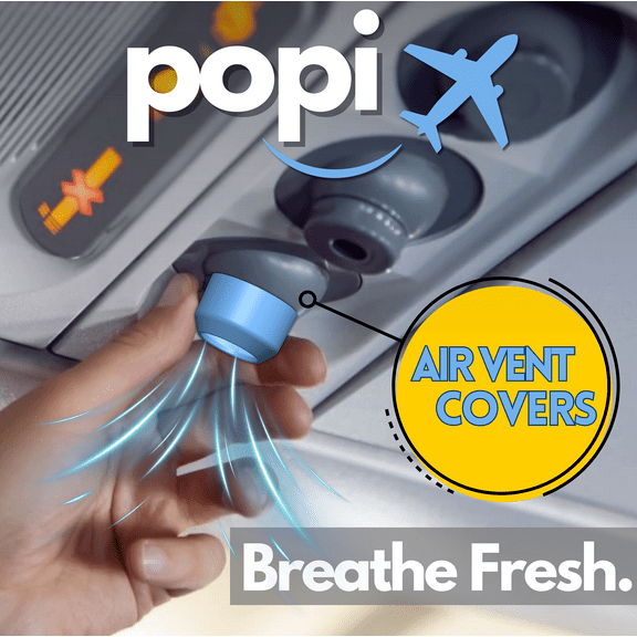 Popi Airplane Vent Covers – Personal Air Cleaner for Travel