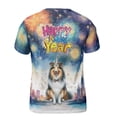 thumbnail image 2 of Happy New Year with Collie Fireworks Holiday Xmas Winter 2025 All Over Print 3D Shirt Unisex Merch Collie Dog Lover Gifts Idea - 00025, 2 of 6