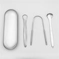 thumbnail image 1 of gratte Langue (lot De 3) - Grattoirs Langue Pour Adultes Et Enfants - Brosse A Langue En Acier Inoxydable - Rduire Mauvaise Haleine, Nettoyant B, 1 of 5