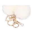thumbnail image 2 of Keychain,  Fadeless Exquisite Durable Keychain Pom Pom Soft Plush  For Bag For Backpack For Phone White,Coffee,Pink, 2 of 8