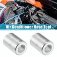 thumbnail image 2 of Unique Bargains 2pcs Car Aluminum Air Conditioner Pipe Joint Fitting Sleeve 14mm 22mm Hole Dia, 2 of 6