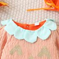 thumbnail image 6 of Y-Sunset Unisex 3 Piece Halloween Pumpkin Outfit Set, Long Sleeve Crinkle Fabric Lined Romper Matching Hat Booties, For Trick Or Treat Holiday Photo (Orange4/12-18 Months), 6 of 9