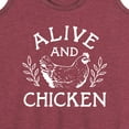 thumbnail image 3 of Instant Message - Alive And Chicken - Women's Racerback Tank Top, 3 of 6