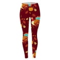 thumbnail image 4 of ibiyuan Cotton Leggings for Women Thanksgiving Turkey Print Leggings Comfortable Breathable Stretchy Soft Workout Yoga Pants Casual Tights, 4 of 5