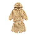 thumbnail image 1 of Kmbangi Baby Outfits Long Sleeve Hoodie Sweatshirt Tops Short Pants Clothes Set Fall Winter, 1 of 7