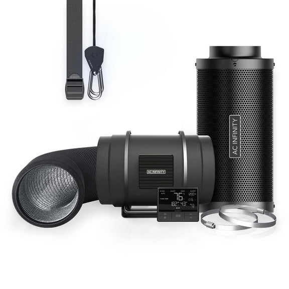 AC Infinity Air Filtration PRO Kit 8”, CLOUDLINE PRO Inline Fan with CONTROLLER 69 PRO, Carbon Filter Ducting Combo with WiFi App Control, Cooling and Ventilation System for Grow Tents, Hydroponics