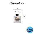 thumbnail image 5 of Finnish Lapphund Dog Watercolor Style Faux Leather Square Keychain, 5 of 7