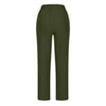 thumbnail image 5 of gakvbuo Linen Pants For Women High Waisted Pants Drawstring Elastic Business Casual Pants Work Pants Paper Pants Loose Flowy Dress Pants Trousers Straight Pants With Pockets, 5 of 6