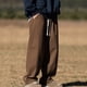 thumbnail image 1 of Pantalones de trabajo rectos de tubo para hombre, holgados, con cremallera y bolsillo, estilo retro, informales, largos, 1 of 9