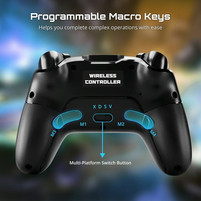 Bluetooth Wireless Gamepad for PC/Android/iPhone/Switch, 4 Bluetooth Wireless Gamepad for PC/Android/iPhone/Switch, 4