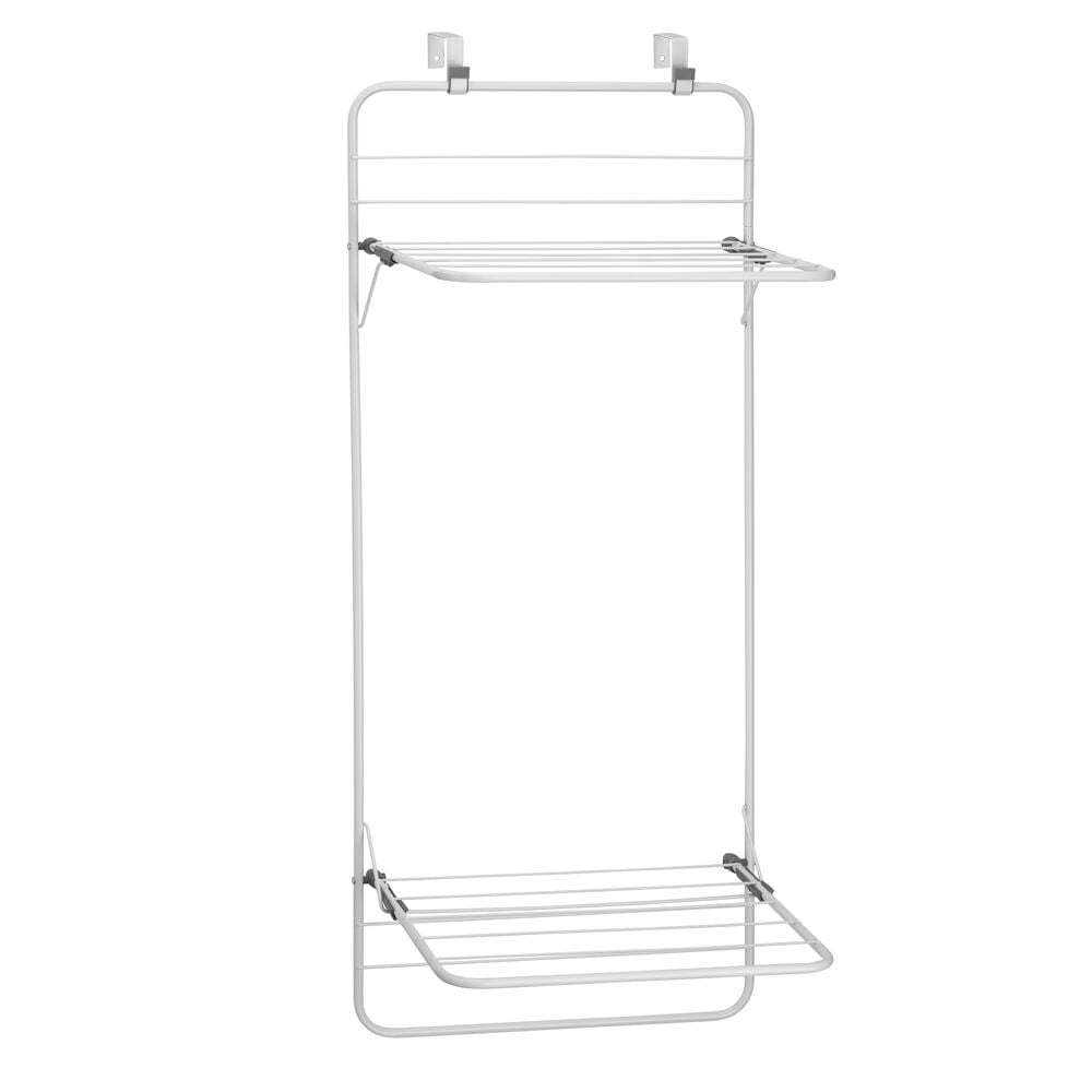 mDesign Collapsible Foldable Laundry Drying Rack, 2 Shelves Walmart
