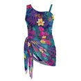 thumbnail image 6 of Tutolipy Colorful Floral Pattern Design Girls One Piece Swimsuits for Swimming Summer, Quick Dry Adjustable Straps Girl's One Piece Swimsuits with Mesh Cover Up 7-8 Years Old, 6 of 10