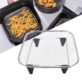 thumbnail image 1 of 3 Pack Fryer Rack Set, 304 Stainless Steel Square Cooking Rack for Grilling Frying Steaming with Detachable Oil Filter Net for Air Fryer Inner Pot, 1 of 7