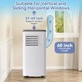 thumbnail image 5 of M optimized 8,000 BTU Portable Air Conditioner, 3-in-1 AC Unit with Remote Control, LED Display, 24H Timer, Quiet Air Cooler for 420 Sq.Ft. Room with Dehumidifier, Window Installation Kit, 5 of 8