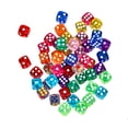 thumbnail image 2 of Dados redondos transparentes de 14 mm, juego de colores, dados de colores acrílicos para entretenimiento, 2 of 5