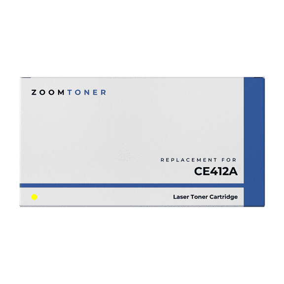 Zoomtoner Compatible with HP CE412A Laser Toner Cartridge - Regular Yield - Yellow