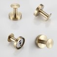 thumbnail image 4 of Orlif Bath Towel Hooks,4 Pack SUS304 Stainless Steel Robe Coat Robe Clothes Hook，Heavy Duty Wall Hook  (Gold), 4 of 6