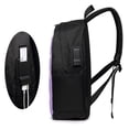 thumbnail image 6 of YFYANG 17" Laptop Backpack, Purple Star Pattern Fashion Travel Work Backpack with USB and Headphone Cable Interface for Men and Women, 6 of 8