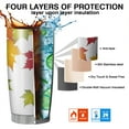 thumbnail image 7 of 20oz Tumblers Fall Leaves Stainless Steel Vacuum Insulated Double Wall Travel Tumbler Cups Mug with Lid and Straw,Cleaning Brush for Cold & Hot Drinks, 7 of 7