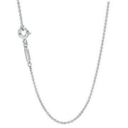 AllenCOCO 1.2mm Sterling Silver Chain Necklace Thin Cable Chain Silver Necklace Rope Chain Perfect Replacement for Pendant 16/18/21 Inch,Ideal Gifts for Loved