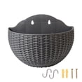 thumbnail image 2 of 2 uds macetero de pared colgador de riego automático soportes de jarrón cesta para interior exterior balcón dormitorio sala de estar regalo boda Rosa Argenta Gris CUTICAT Jardinera colgante, 2 of 8
