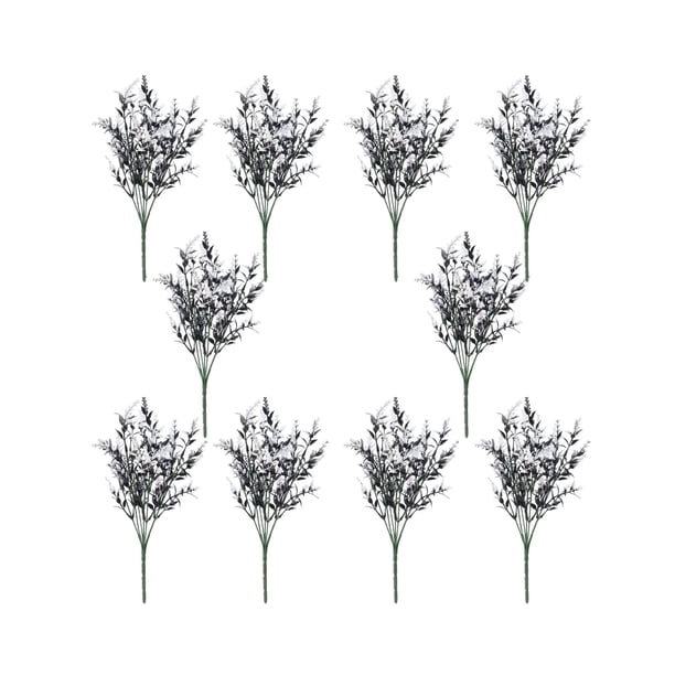10 piezas de follaje artificial colgante de plástico para interiores y exteriores, ideal para decoración de porches, jardines, bodas y casas de campo. Flores artificiales de 35 cm para cocina,