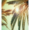 thumbnail image 3 of Ambesonne Palm Leaf Duvet Cover Set, Sunbeams Tree Retro, Queen, Green Orange, 3 of 3