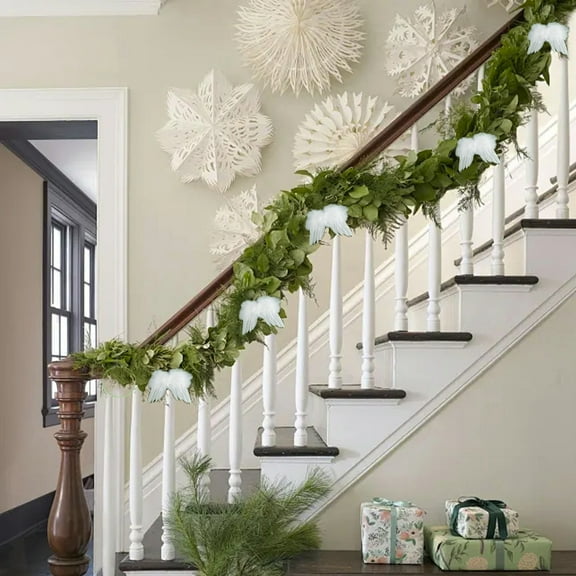 geerera Angel Feather Wing Ornament, Mini Vintage Pendant, Hanging Christmas Tree Decor, for DIY Crafts, Wedding Accents, Xmas Party Decorations