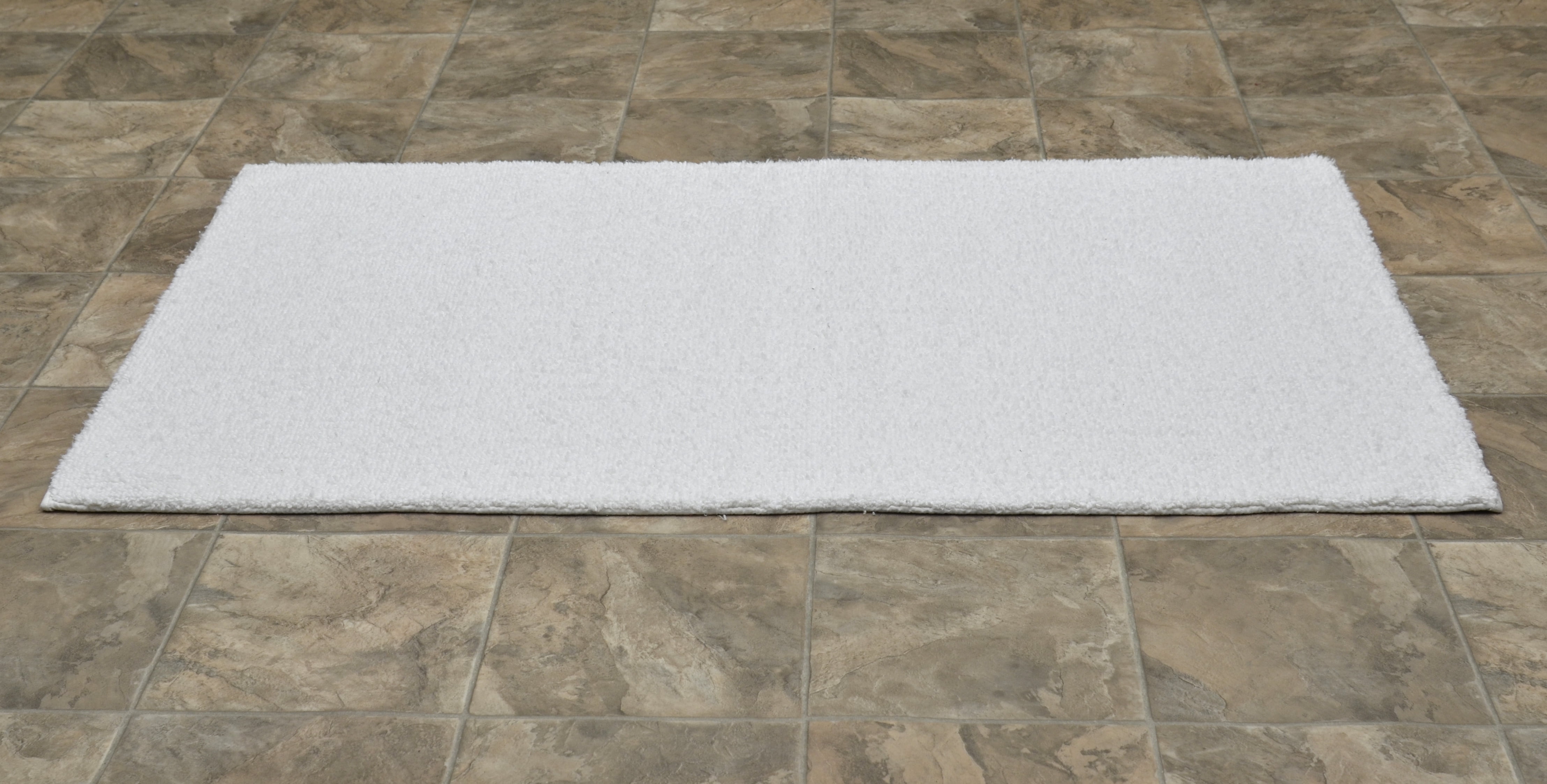 Garland Rug Queen Cotton Washable White Bath Rug, 30" x 50"