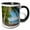 Black/White, variant on 3drose, Majuro, Marshall Islands. Romantic Beach Scene with Palm Trees., 11oz Magic Transforming Mug