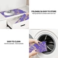 thumbnail image 6 of YFYANG Microfiber Dish Drying Mat for Kitchen, Reusable Purple Vintage Floral Pattern Large Dish Mat, 18" x 24", 6 of 9