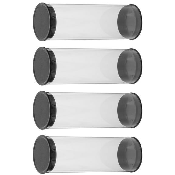 4 Pcs Clear Plastic Tube Tubes with Caps Golf Valuables Pouch Ball Display Case
