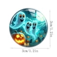 thumbnail image 3 of Glow in The Dark Halloween Decorations 1 Inch Refrigerator Magnets Cute Ghost Decor for Home Spooky Halloween Decor 10 Pack, 3 of 3