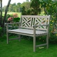 thumbnail image 3 of Cambridge Casual Willem Outdoor Teak Bench - Weathered Gray, 3 of 9