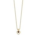 thumbnail image 2 of 14K Yellow Gold Rope Necklace with Pendants Chain Madi K 3mm Rhodolite Garnet Heart Birthstone 15 inch, 2 of 4