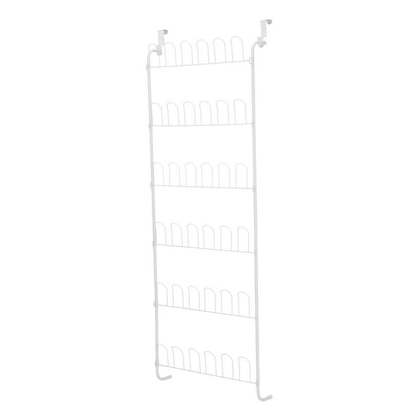 Mainstays 18 Pair over Door Shoe Organizer, Powder Coated White Finish