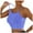 Blue, variant on Womens Spaghetti Strap Cropped Camisole Ribbed Racerback Cami Tank Tops Wireless Seamless Workout Gym Yoga Longline Bras Pink S