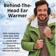thumbnail image 2 of Mens Winter Ear Muffs Foldable Cold Weather Earmuffs Fleece Warm Ear Warmers Behind The Head Ear Muffs, 2 of 9