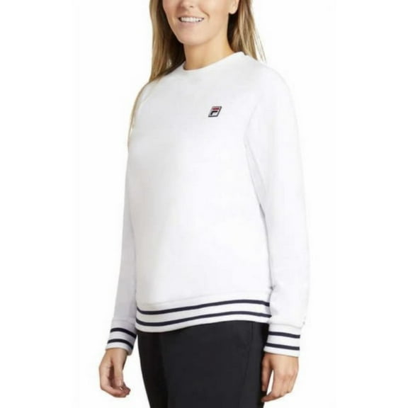 Fila Ladies' Heritage French Terry Crew Sweatshirt, White, Small