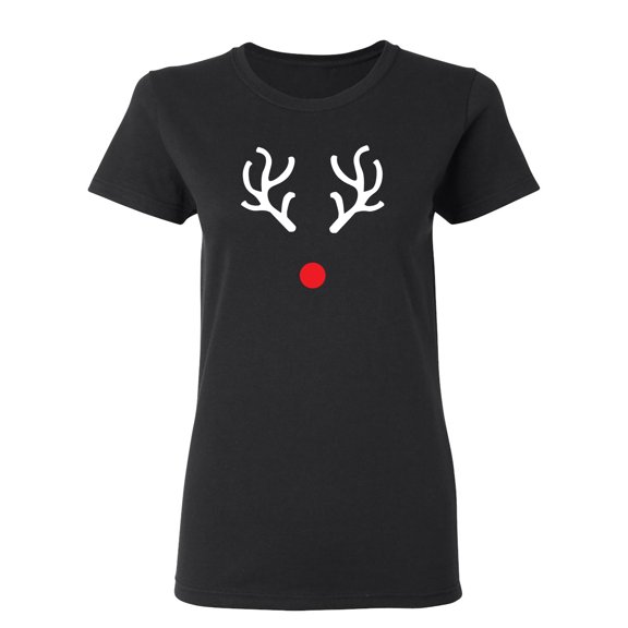 Reindeer Antlers Sarcastic Novelty Gift Idea Adult Humor Funny Women's Casual Tees