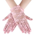 thumbnail image 1 of Guantes de encaje para mujer, guantes de fiesta de té, guantes cortos de cortesía, guantes de novia florales vintage para mujer, cena de boda, 1 of 5