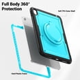 thumbnail image 2 of FJLBDE Case for iPad (A16) 11th Gen 2025/ iPad 10th Gen 10.9 Inch 2022 with 360 Rotating Stand, Shoulder Strap, Heavy Duty Shockproof Cover, Sky Blue, 2 of 7