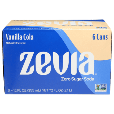 Zevia Vanilla Cola Soda 6 Pack 6 ct