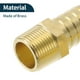 thumbnail image 5 of Accesorios de espiga de latón para manguera de 7/8" 3/4"NPT con conector de espiga recta macho para aire, agua, aceite, gas, combustible, 2 piezas tono dorado, 5 of 6