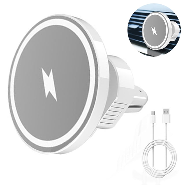 Soporte Inalámbrico Para Coche Clip De Salida De Aire Blanco Jormftte 220798-2