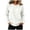 *White, variant on Binmer Women's Crew Neck Long Sleeve Denim Sweatshirt,Casual Loose Pullover Shirts ,L