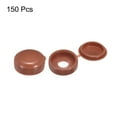 thumbnail image 3 of Uxcell 150Pack 4mm Hinged Screw Cover Caps Plastic Fold Screw Snap Covers, Brown, 3 of 5