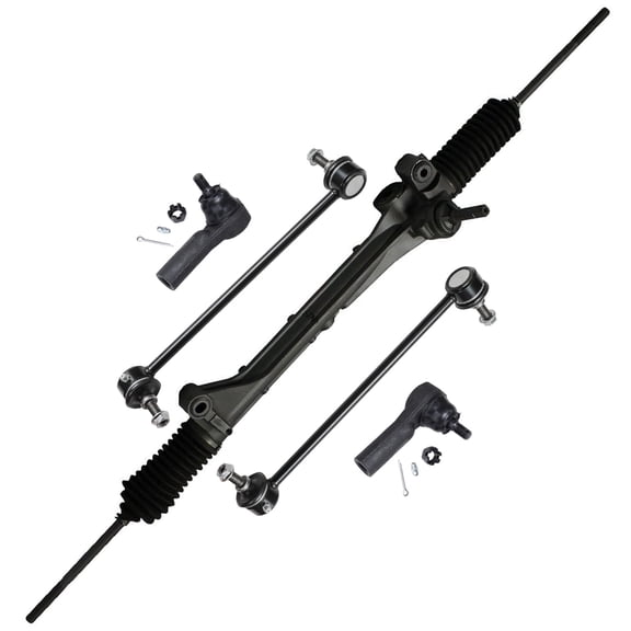 Detroit Axle - Front Rack and Pinion Kit for 2010-2012 Ford Escape, 2010-2011 Mazda Tribute Mercury Mariner, 1 Power Steering Rack and Pinion Assembly 4 Inner and Outer Tie Rod Ends Replacement