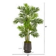 thumbnail image 2 of Nearly Natural 63" Areca Palm Artificial Tree in Ribbed Metal Planter, 2 of 2
