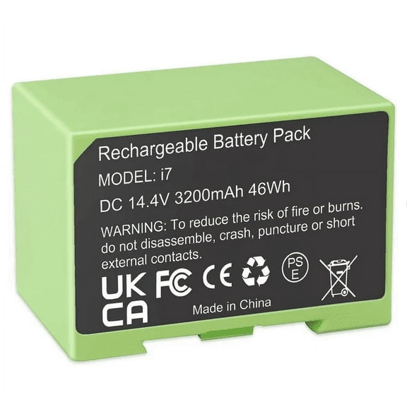 14.4V 3200mAh i7 Battery Replacement for Irobot Roomba e and i Series, Large Capacity Battery Compatible with Roomba i7 i7 i8 i6 i4 i4 i3 i3 i7158 J7 7150 7550 and e e5 e6 e5150 e5152 e6198 Etc
